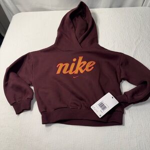 Nike Girls / Kids burgundy crush Hoodie NWT